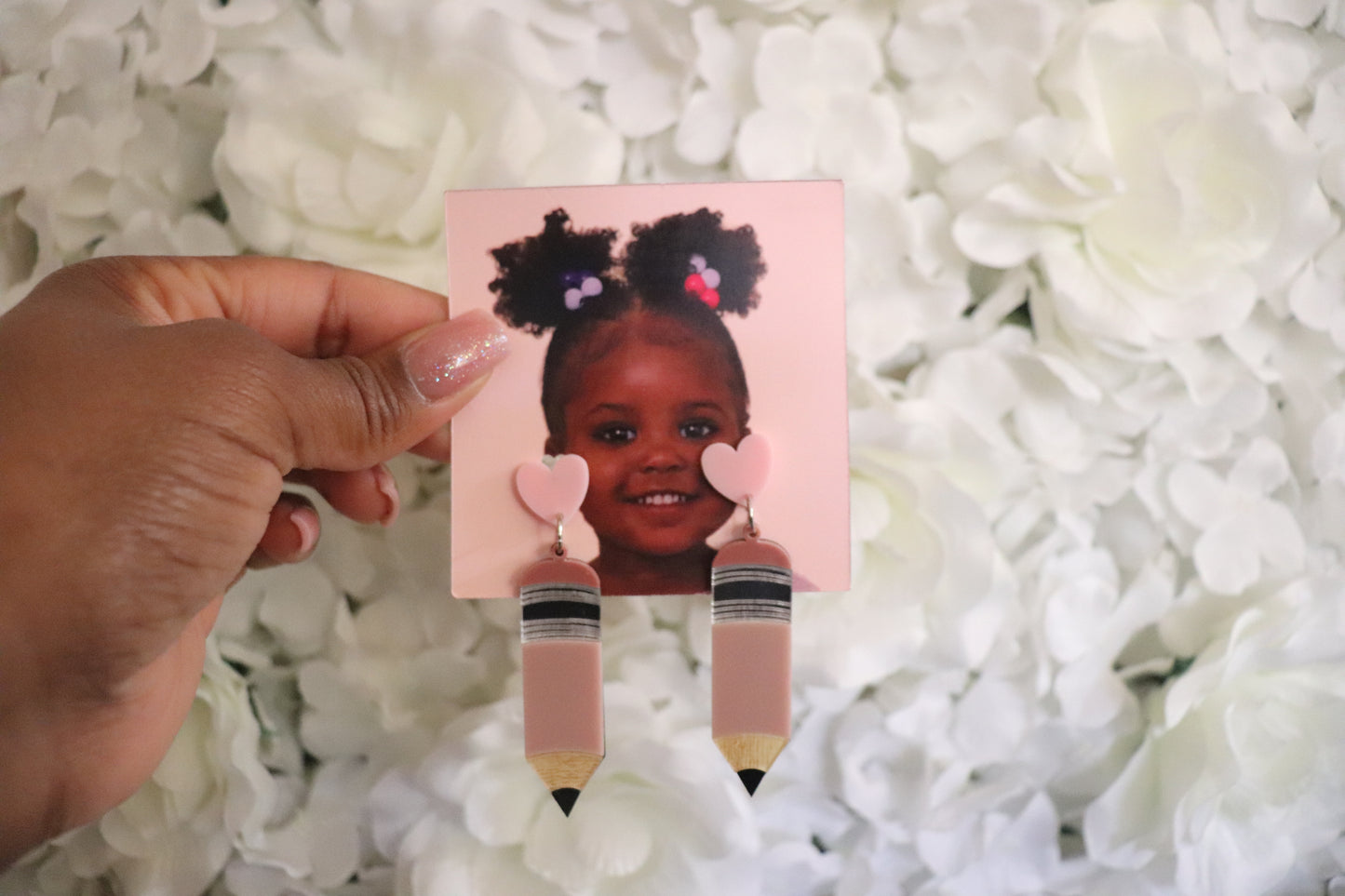 Heart pencil Earrings