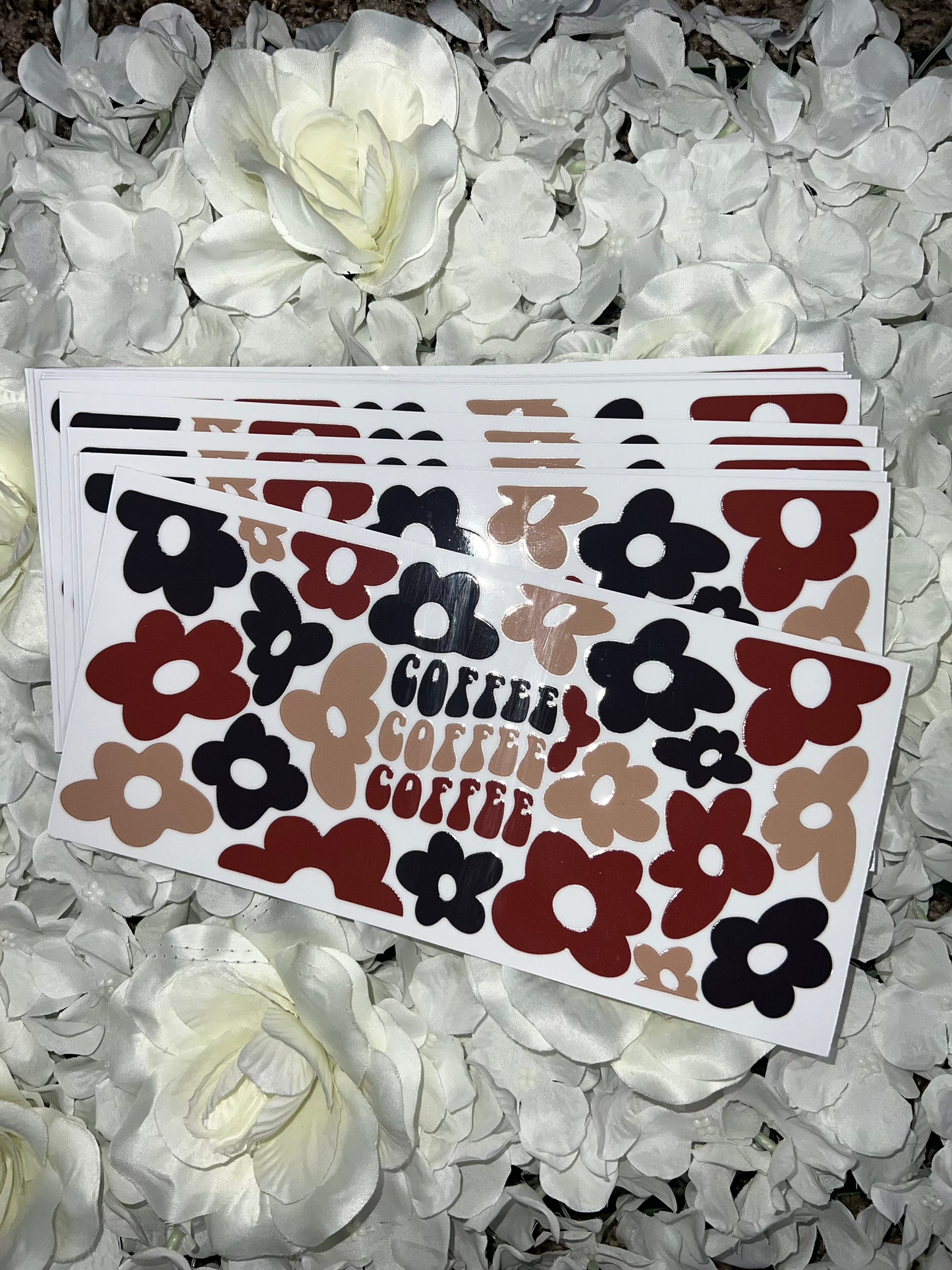 Coffee Flowers UV DTF